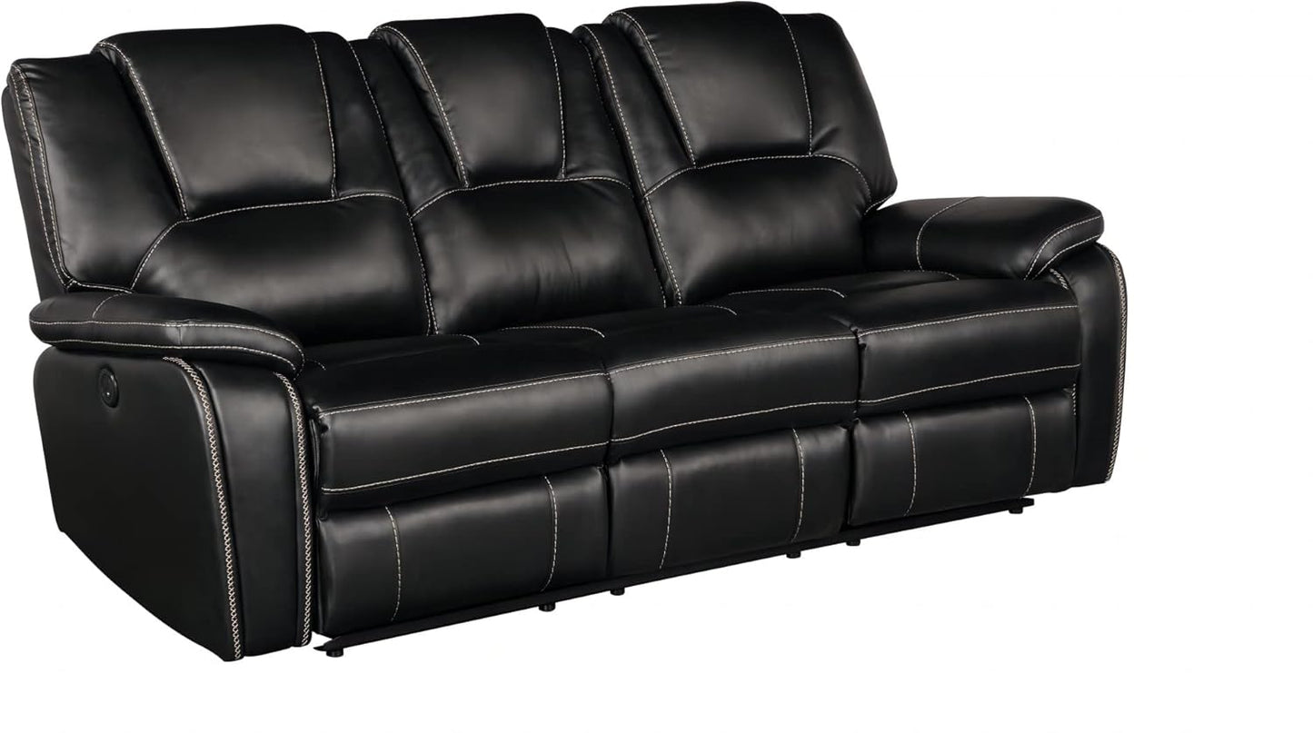 Berk Furniture Outlet Manual Recliner Sofa Set Bonded Leather Reclining Loveseat Couch Living Room Black